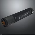 Shiny Cylindrical Mechanical Industrial Component Featuring Gray Black Metal Surface And End Design