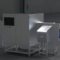 Industrial Inspection Equipment With Display Screen Control Panel And Conveyor Belt System