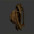 Elegant Golden Spiral Decorative Clothing Brooch Featuring Intricate Ornate Patterns