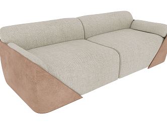 modern double sofa 3d model