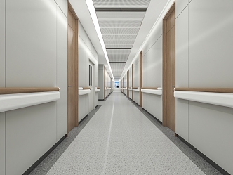 Modern Aisle Hospital Aisle 3d model