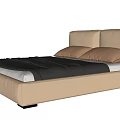 Minimalist double bed 3d model