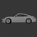 Silver Sleek Sports Car With Shiny Exterior And Modern Alloy Wheels