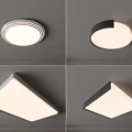 Modern Ceiling Lights with Round and Square Shapes for Home Interior 3d model
