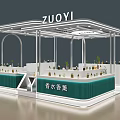 IVYOUZ ZUOYI Perfume Mall Counter with Glass Structure and Display Shelves for Fragrance Product Showcase