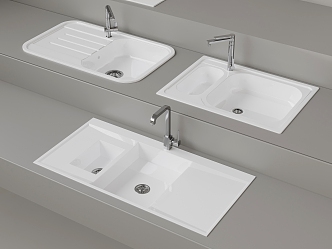 Bathroom basin integrated basin ceramic basin 3d model