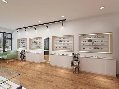 Modern Glasses Shop Writing Room Glasses Shop 3d model