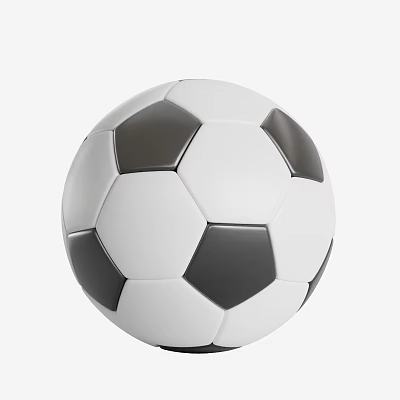 Traditional Black And White Soccer Ball Essential Sports Equipment For Training And Match 3d model