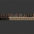 Ancient Fortress Scene Model With Crenellated Walls Stone Paved Ground And Miniature Figures