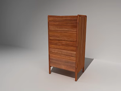 Modern Wooden Chest of Drawers Featuring Sleek Design Multiple Drawers And Sturdy Legs 3d model