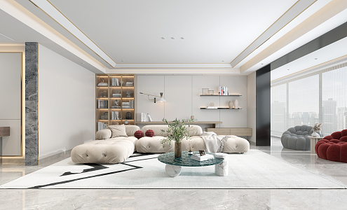 modern living room 3d model