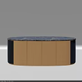 Elegant Modern Sideboard With Gold Black Finish And Marble Top Design
