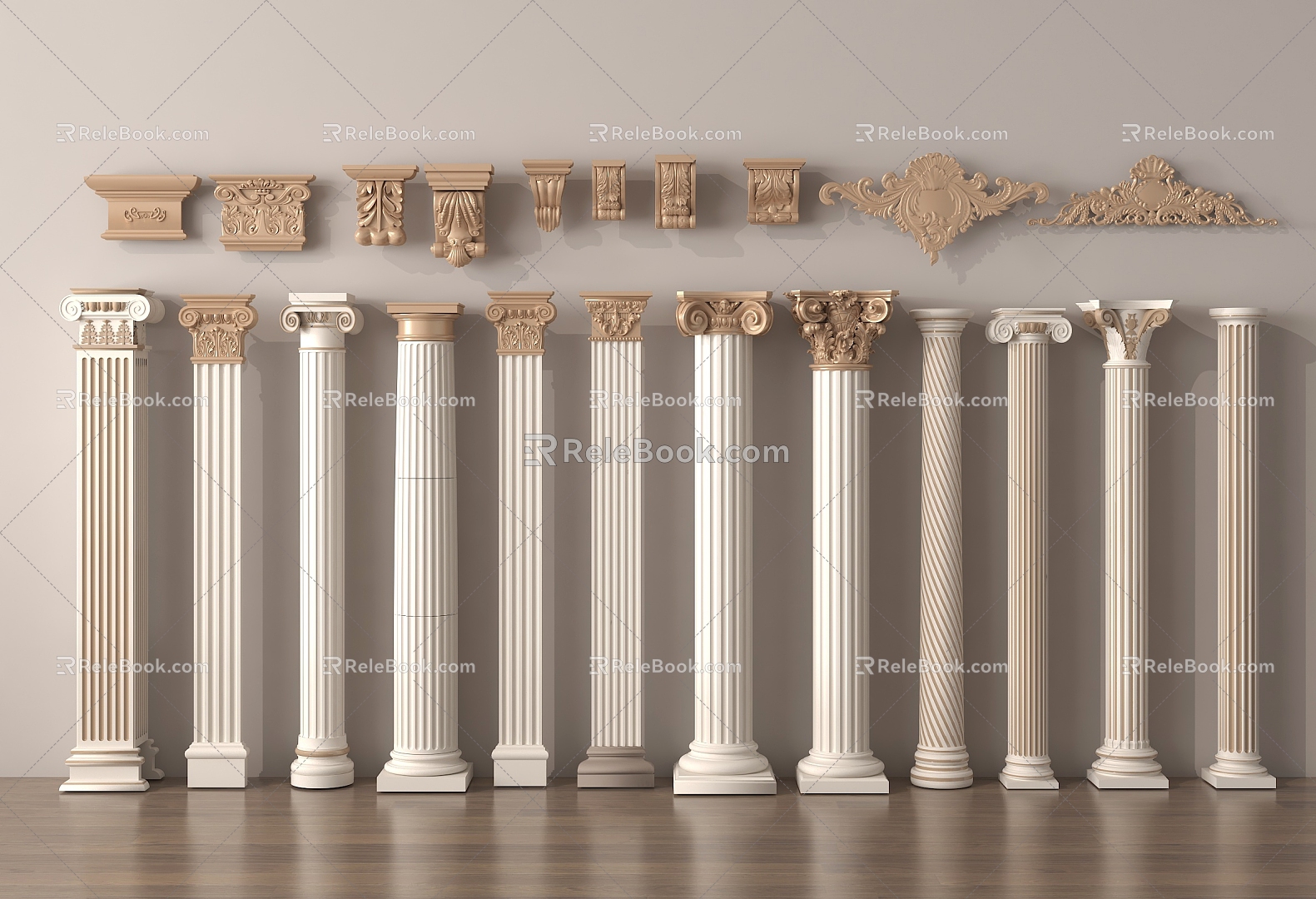 European-style Column Column Roman Column Stone Column Stigma 3d model