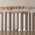 European-style Column Roman Column Stone Column Stigma 3d model