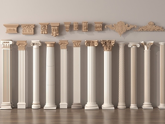 European-style Column Roman Column Stone Column Stigma 3d model