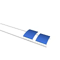 Two Blue Outdoor Canopies With Metal Frame Structure For Sun Protection