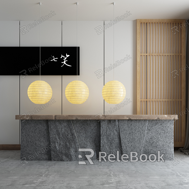 New Chinese Reception Desk Bar model