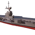 Aircraft Carrier Military Weapon System 3D Model Naval Warship Design Structure 3d model