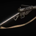 Vintage Military Rifle with Leather Strap and Metal Components in Classic Design