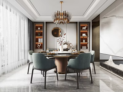 Light Luxury Restaurant 3d model