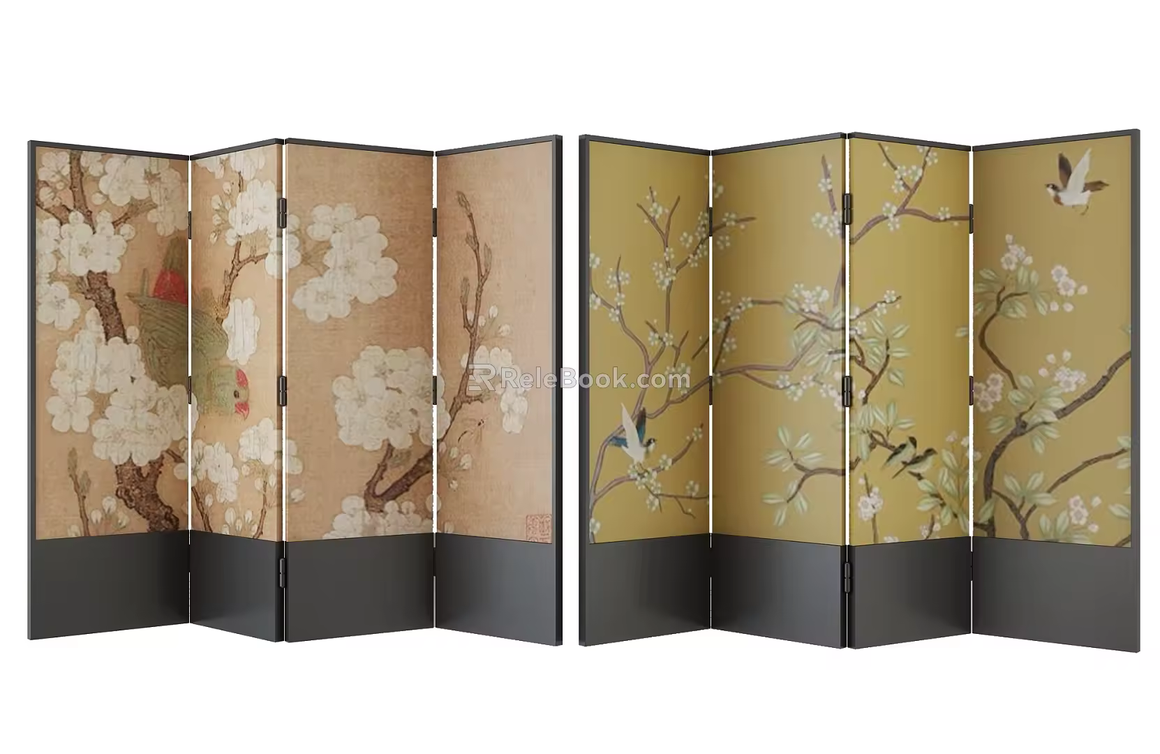 new chinese style screen 3d model