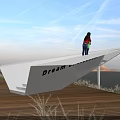 Modern Observation Decks Observation Decks Observation Decks Paper Plane Modeling Observation Decks Online Celebrity Pin 3d model