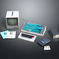 Apple I Computer With Monitor Keyboard Circuit Board Cards And Box