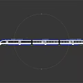 modern train light rail subway high-speed rail 3d model