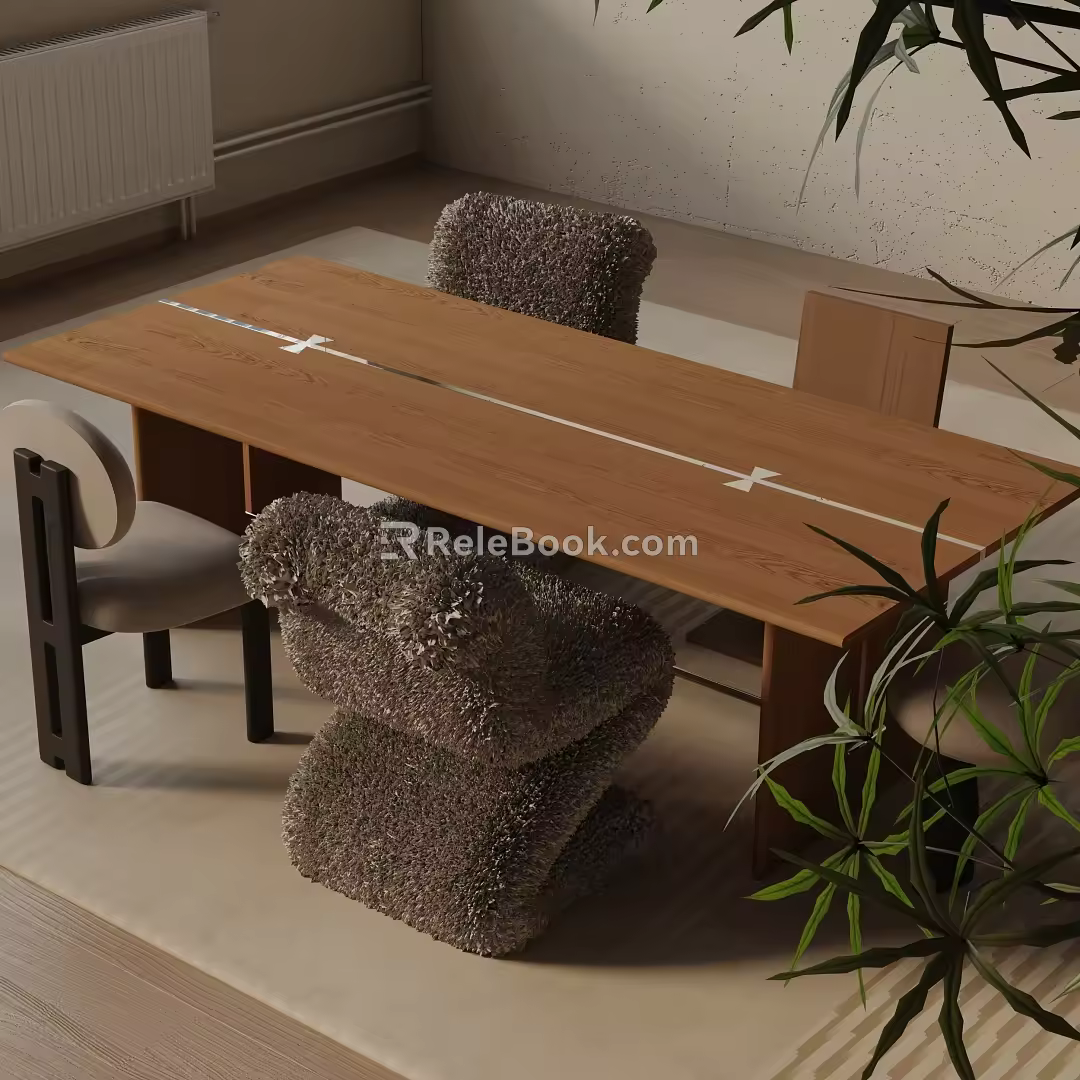 Modern table combination 3d model