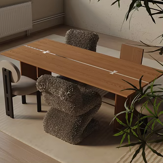 Modern table combination 3d model