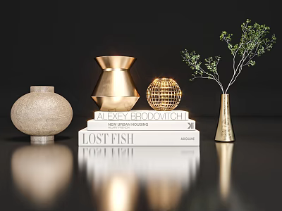 Modern Decorative Ornaments Book Ornaments 3d model