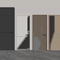 Interior Doors In Various Colors And Different Materials For Home Design 3d model