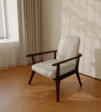 New Chinese Style Single Chair Leisure Chair Armchair 3d model