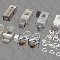Beauty Hair Salon Equipment and Furniture with Massage Beds Chairs and Devices