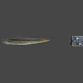 Still Life Display With Fresh Fish And Colorful Rubik's Cube On Gray Background