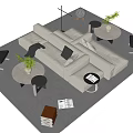 Modern Living Room Sofa Coffee Table Set With Black Chairs Plants And Rug