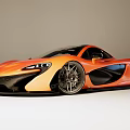 Orange Sports Car With Sleek Aerodynamic Design And Black Accent Details