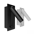 Modern Minimalist Wall Lights in Black and White with Sleek Cylindrical Design