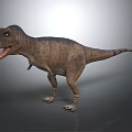 Realistic 3D Render Tyrannosaurus Rex Standing With Open Mouth And Spotted Skin
