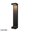 Sleek Black Outdoor Light With Vertical Post Design And Illuminated Exterior