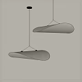 Modern Leaf Shaped Pendant Lights With Woven Texture For Interior Decor 3d model