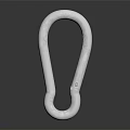 Modern Keychain Key Ring 3d model