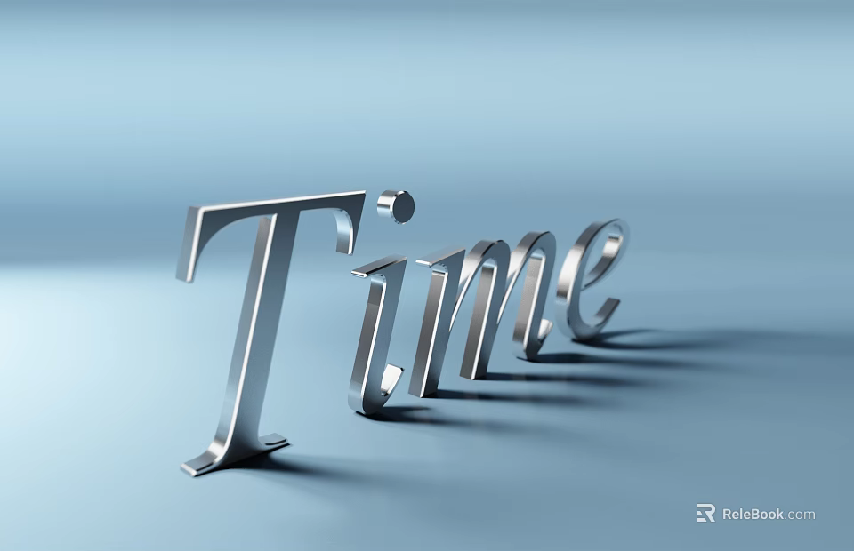 High Quality Commercial Time Management Equipment With Modern Metal 3D Letter Display In Business Environments 3d model 