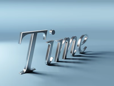 High Quality Commercial Time Management Equipment With Modern Metal 3D Letter Display In Business Environments 3d model