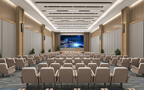 Modern lecture hall 3d model