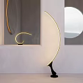 Modern lamp combination line floor lamp table lamp combination 3d model