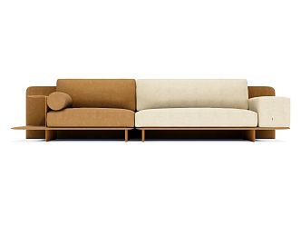 modern double sofa leisure sofa 3d model