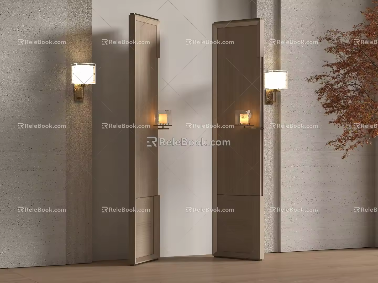 new chinese style screen 3d model