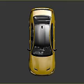 Yellow Modern Luxury Sedan With Dark Roof And Sporty Alloy Wheels
