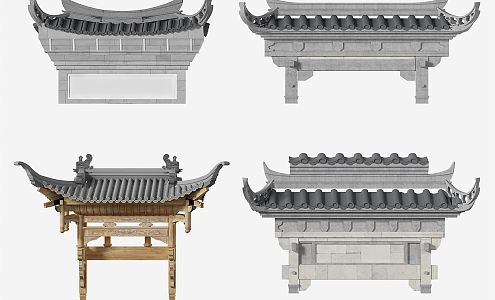 new chinese eaves 3d model